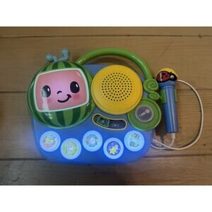 Cocomelon Karaoke Machine Toy Microphone Sing Along Music Lights Tested Works
